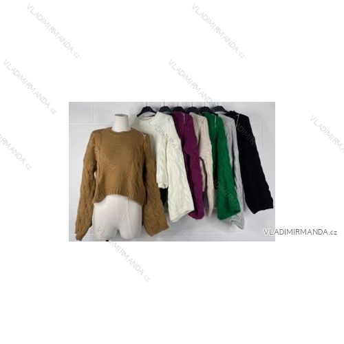 Sveter dlhý rukáv dámsky (S/M ONE SIZE) TALIANSKA MÓDA IMPBB22J3389