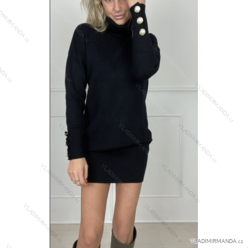 Šaty s rolákom dlhý rukáv dámske (S/M ONE SIZE) TALIANSKA MÓDA IMPBB22Z9027