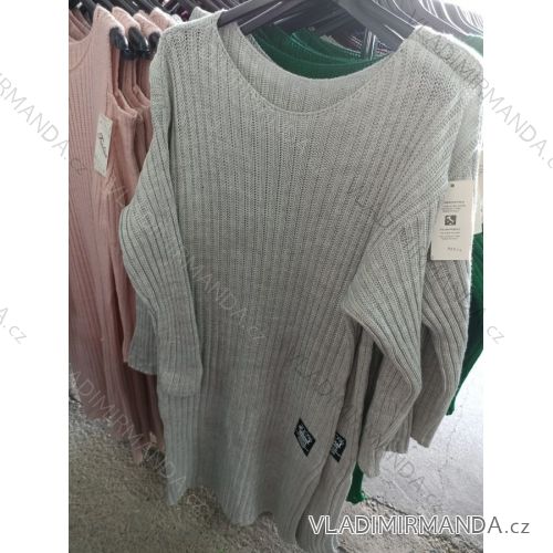 Šaty úpletové dlhý rukáv dámsky (S/M ONE SIZE) TALIANSKA MóDA IM722216