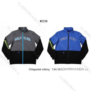 Mikina  dlhý rukáv na zips dorast chlapčenská (134-164) WOLF M2258