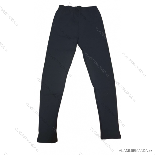 Legíny thermo dlhé dámske nadrozměrné (M-7XL)  POĽSKÁ MÓDA MIE22T2209/DR Čierna M/L
