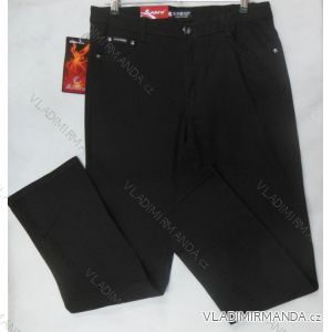 Nohavice plátené Hrubý teplejšie dámske (34-46 / čierna) Sunbird SUN22S1856A2