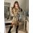 Šaty šifónové dlhý rukáv dámske (S/M ONE SIZE) TALIANSKA MÓDA IMWGS223252/DR čierna S/M