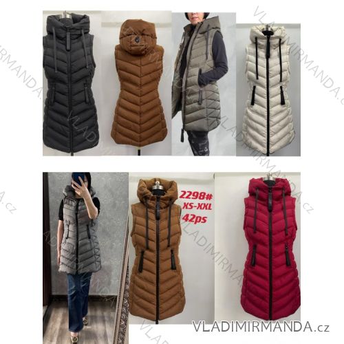 Vesta s kapucňou zimná dámska (XS-2XL) TALIANSKA MODA IMPPA222298