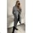 Kabát flaušový dlouhý dámský (S/M/L ONE SIZE) ITALSKÁ MÓDA IMM22SL5079A