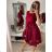 Šaty elegantné spoločenské dlhý rukáv dámske (S/M ONE SIZE) TALIANSKA MóDA IM322282 vínová S/M