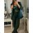 Nohavice elegantné dlhé dámske (S-XL) TALIANSKA MÓDA IMM22MS12085B/DR smaragdová S