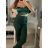 Nohavice elegantné dlhé dámske (S-XL) TALIANSKA MÓDA IMM22MS12085B/DR smaragdová S