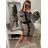 Šaty úpletové dlhý rukáv dámske (S/M ONE SIZE) TALIANSKA MODA IMBM22473