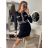 Šaty úpletové dlhý rukáv dámske (S/M ONE SIZE) TALIANSKA MODA IMBM22472