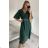 Šaty spoločenské elegantné šifónové krátky rukáv dámske nadrozmer (XL/2XL ONE SIZE) TALIANSKA MÓDA IMM229012ZO/DUR biela