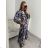 Šaty košeľové s opaskom dlhý rukáv dámske (S/M ONE SIZE) TALIANSKA MÓDA IMPBR22385100017