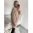 Kabát alpaka s kapucňou dámsky nadromer (XL/2XL ONE SIZE) TALIANSKA MÓDA IMD22918/DR XL/2XL hnedá