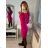 Šaty úpletové s rolákom dlhý rukáv dámske (S/M ONE SIZE) TALIANSKA MÓDA IMM22FD51752/DR S/M šedá