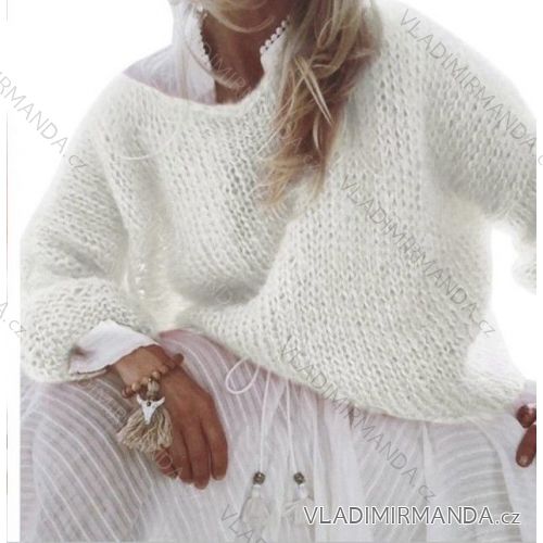 Sveter pletený dlhý rukáv dámske (S/M ONE SIZE) TALIANSKA MÓDA IMWAA223631