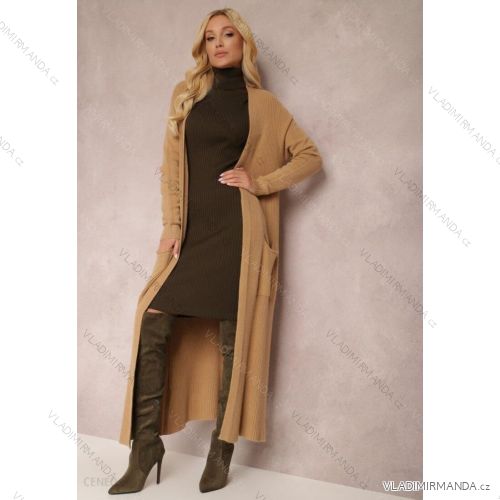 Cardigan úpletový dlhý rukáv dámske (S/M ONE SIZE) TALIANSKA MÓDA IMWAA223636