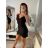 Šaty elegantné spoločenské na ramienka dámske (S/M ONE SIZE) TALIANSKA MÓDA IMM22ls20784