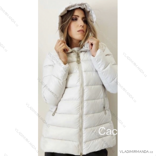 Bunda s kapucňou dlhý rukáv dámske (S-XL) TALIANSKA MÓDA IMPSS22B1001