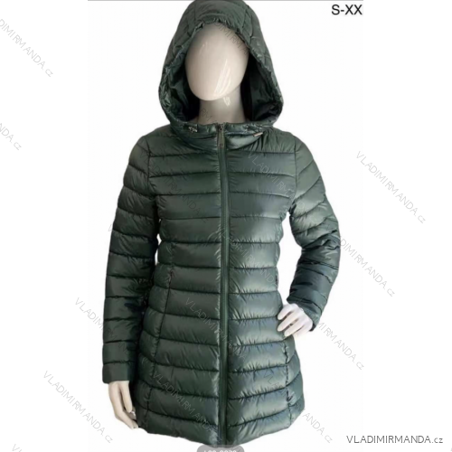 Bunda s kapucňou dlhý rukáv dámske (S-2XL) TALIANSKA MÓDA IMPSS22L22-9870