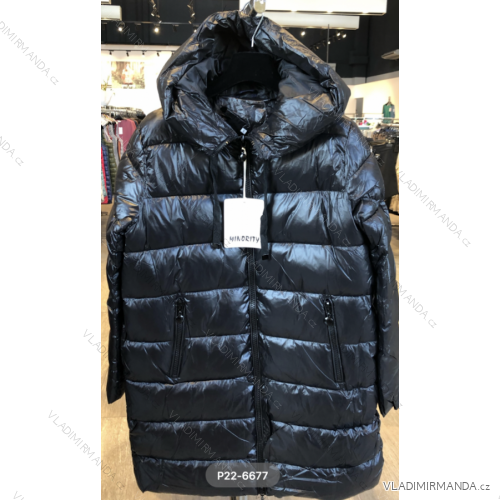 Kabát s kapucňou dlhý rukáv dámske (S-2XL) TALIANSKA MÓDA IMPSS22P22-6677
