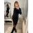 Šaty elegantný dlhý rukáv dámske (S/M/L ONE SIZE) TALIANSKA MÓDA IMWB22223