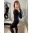 Šaty elegantný dlhý rukáv dámske (S/M/L ONE SIZE) TALIANSKA MÓDA IMWB22223