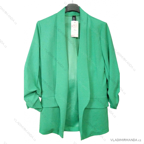 Sako elegantný dlhý rukáv dámske (S/M ONE SIZE) TALIANSKA MÓDA IMWB22635/DR zelená
