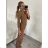 Šaty elegantný dlhý rukáv dámske (S/M ONE SIZE) TALIANSKA MÓDA IMWB22320
