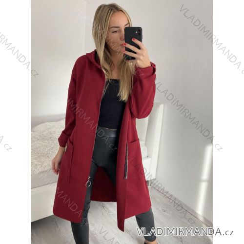 Kabát s kapucí dámsky (M/L/XL) TALIANSKA MóDA IMC22KIKI/DR