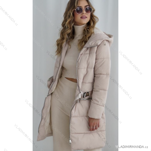 Kabát s kapucňou dlhý rukáv dámska (S-XL) TALIANSKA MÓDA IMPTI22TR519