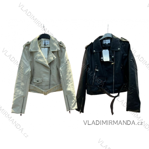 Bunda koženková dámska (S/M ONE SIZE) TALIANSKA MÓDA IMPKK22255