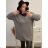Sveter dlhý rukáv dámske (XL/2XL/3XL ONE SIZE) TALIANSKA MóDA IM4221325/DUR bílá 2XL/3XL