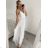 Šaty dlhé elegantné spoločenské na ramienka dámske (S/M ONE SIZE) TALIANSKA MÓDA IMPSH243670 béžová S/M