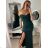 Šaty elegantné spoločenské carmen dlhé dámske (XS/S/M/L ONE SIZE) TALIANSKA MÓDA IM322063 vínová S/M