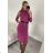 Šaty voľnočasové teplé s rolákom a opaskom dlhý rukáv dámske (S/M ONE SIZE) TALIANSKA MODA IMM22500