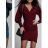 Šaty elegantný dlhý rukáv dámske (S/M ONE SIZE) TALIANSKA MÓDA IMWB22367