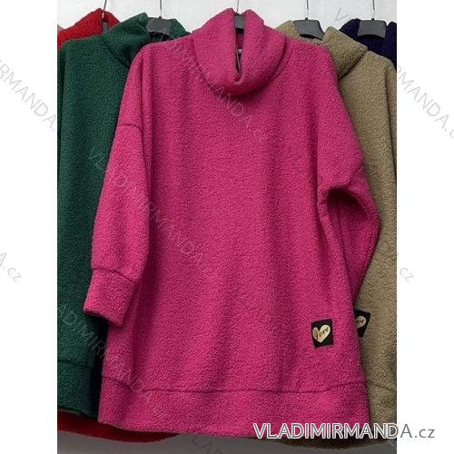 Mikina baránková dlhý rukáv dámska (S/M ONE SIZE) TALIANSKA MÓDA IMWAA223624