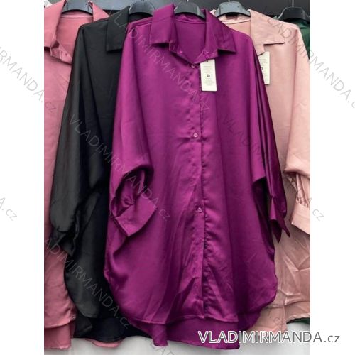 Košeľa oversize dlhý rukáv dámske (S/M/L ONE SIZE) TALIANSKA MÓDA IMWC223657