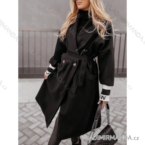 Kabát flaušový dlhý rukáv dámsky (S/M ONE SIZE) TALIANSKA MÓDA IMWL2222825