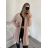 Cardigan pletený dlouhý rukáv dámský (S/M/L ONE SIZE) ITALSKÁ MÓDA IM4211865/DR M / L staroružová