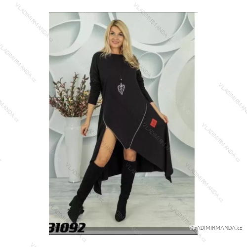 Šaty dlhý rukáv dámske (S/M ONE SIZE) TALIANSKA MÓDA IMPLI2531092