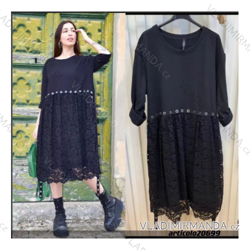 Šaty oversize dlhý rukáv dámske (S/M ONE SIZE) TALIANSKA MÓDA IMPLI2220699felpato