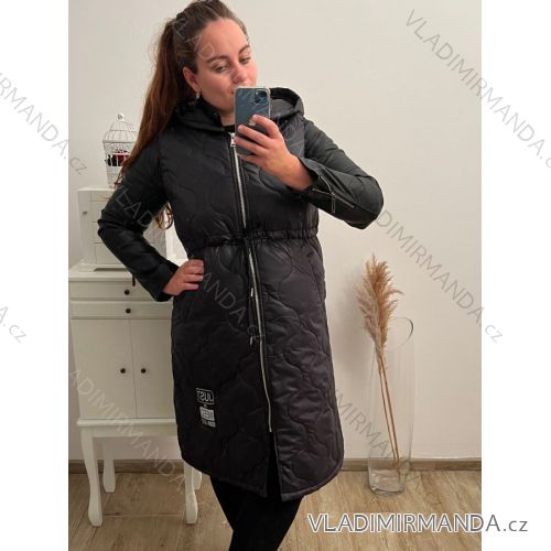 Vesta s kapucňou bez rukávov dámske nadrozměr (XL/2XL ONE SIZE) TALIANSKA MóDA IM4221312