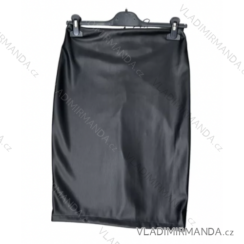 Sukňa koženková stredne dlhá dámska (S/M ONE SIZE) TALIANSKA MÓDA IMPLM22123380070