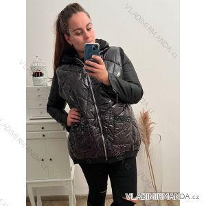 Vesta s kapucňou dámska nadrozměr (2XL-4XL) TURECKÁ MODA IMLI21060/DR