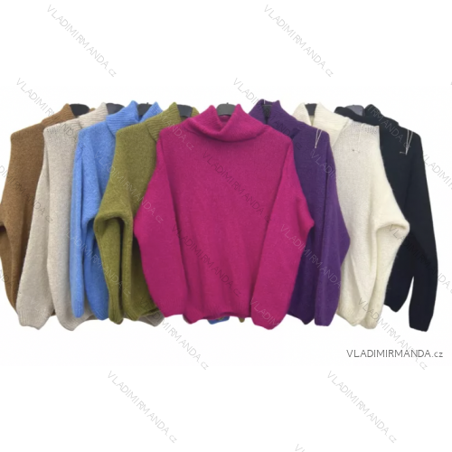 Sveter s rolákom dlhý rukáv dámsky (S/M ONE SIZE) TALIANSKA MÓDA IMPLM2220830