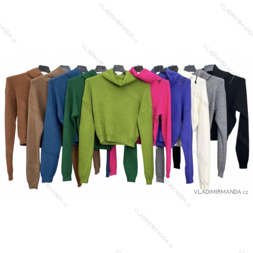 Sveter s rolákom dlhý rukáv dámsky (S/M ONE SIZE) TALIANSKA MÓDA IMPLM22801800085
