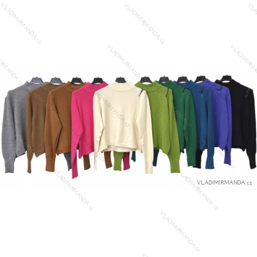 Sveter s rolákom dlhý rukáv dámsky (S/M ONE SIZE) TALIANSKA MÓDA IMPLM2280138