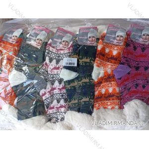 Ponožky teplé thermo vianočné dámske (35-38, 38-42) PESAIL PES22NW155