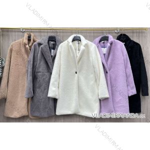 Kabát teddy dlhý rukáv dámsky (S/M ONE SIZE) TALIANSKA MÓDA IMWL22043